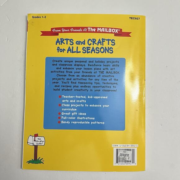 Arts and Crafts for All Seasons The Mailbox Books Staff Paperback Grades 1 to 3 - Picture 9 of 10